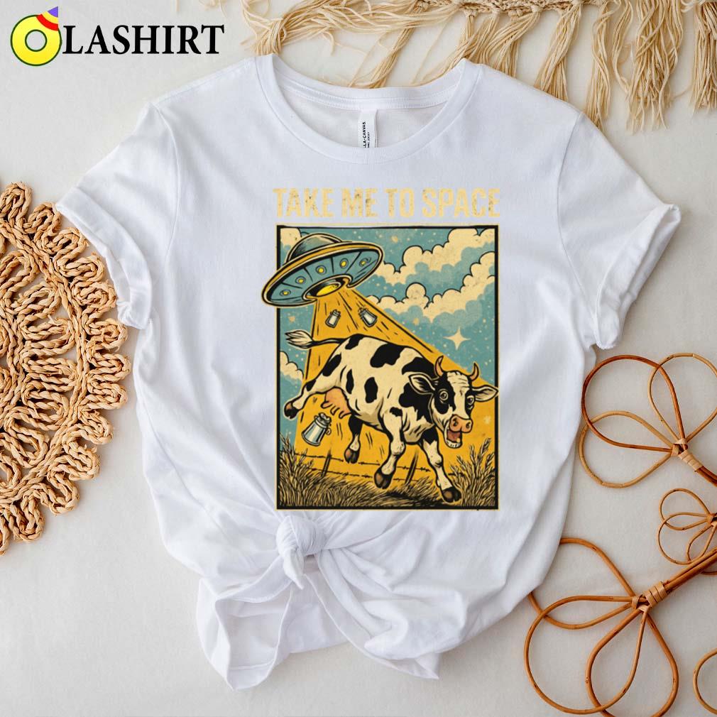 Ufo Cow Abduction T-shirt Best Sale