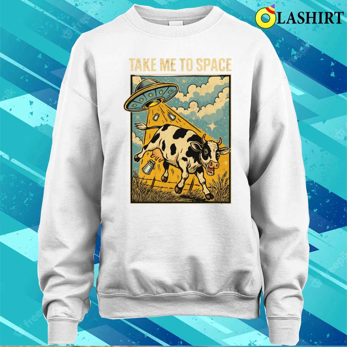 Ufo Cow Abduction T-shirt Sweater Shirt