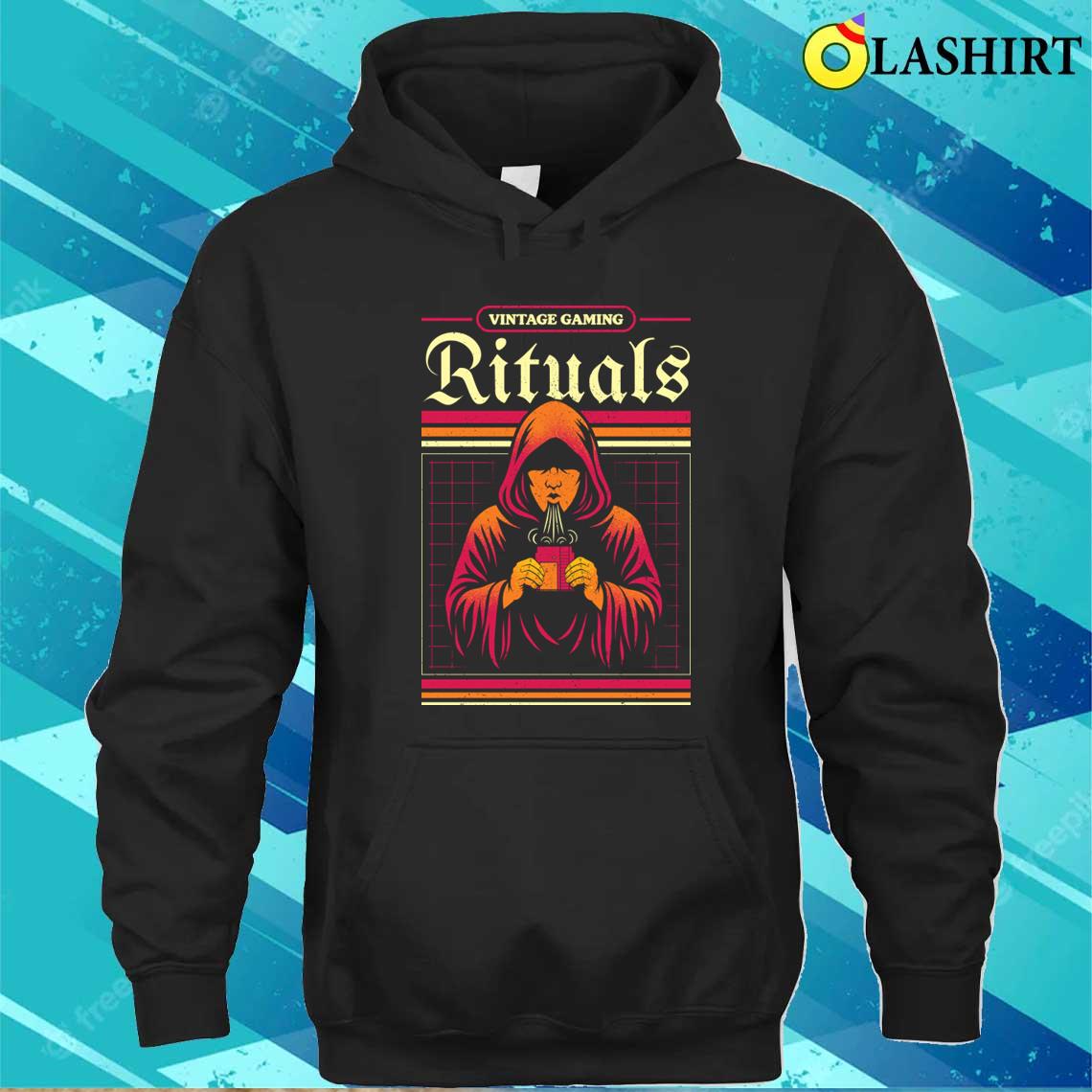 Vintage Gaming Rituals T-shirt Unisex Hoodie
