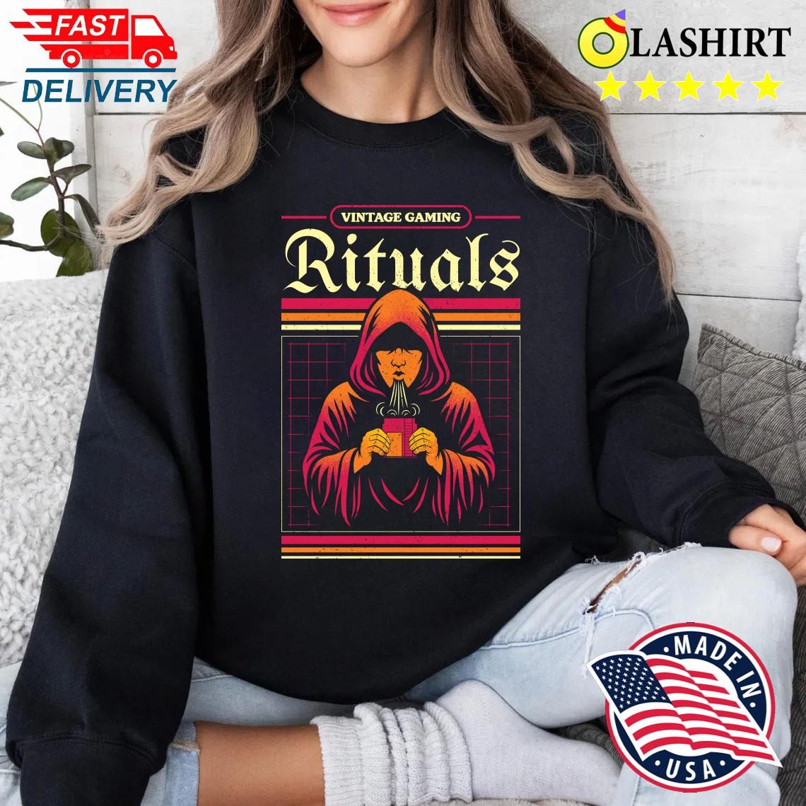 Vintage Gaming Rituals T-shirt Sweater Shirt