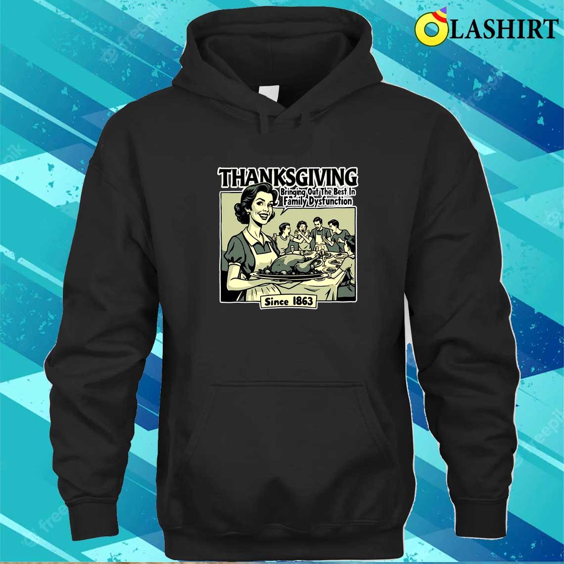 Vintage Retro Thanksgiving Shirt, Funny Thanksgiving Shirt Unisex Hoodie