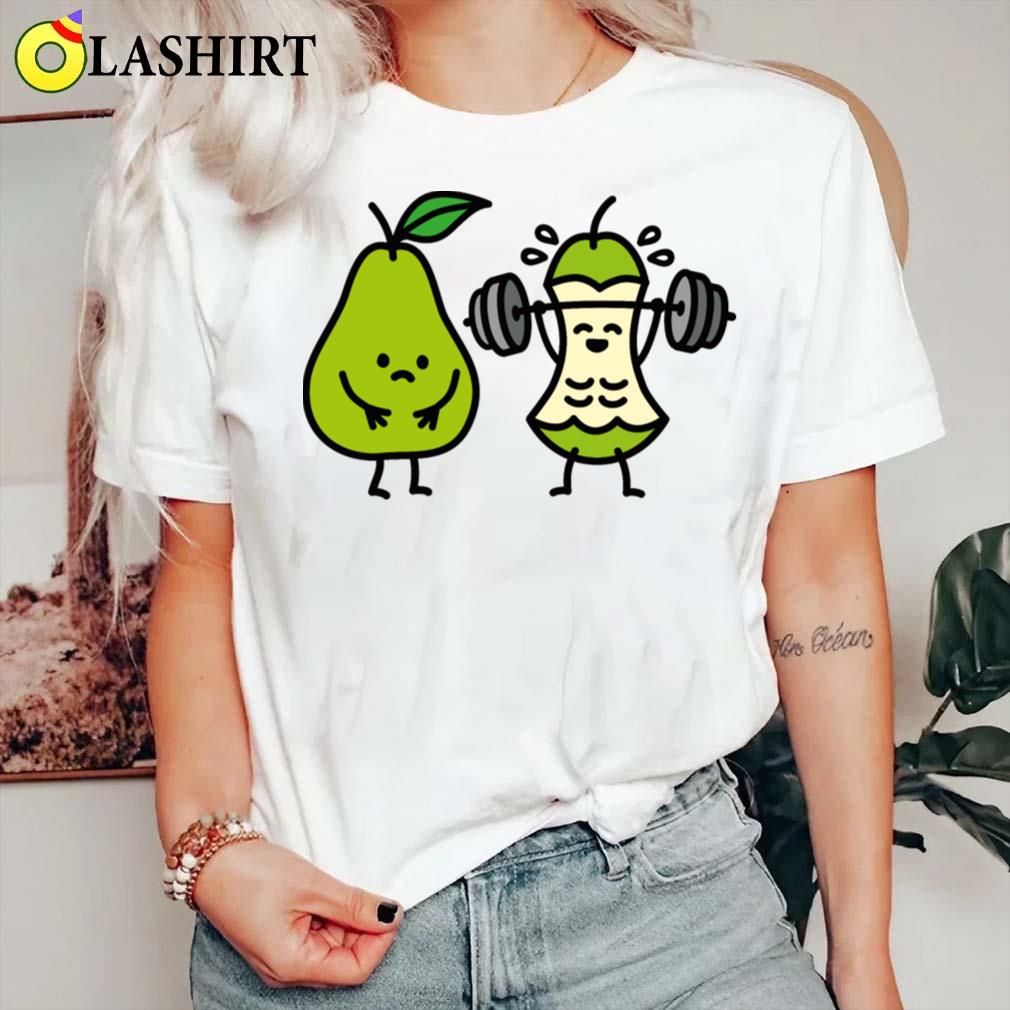 Weightlifting Pear Funny Gym Bodybuilding Workout T-shirt Classic Shirt