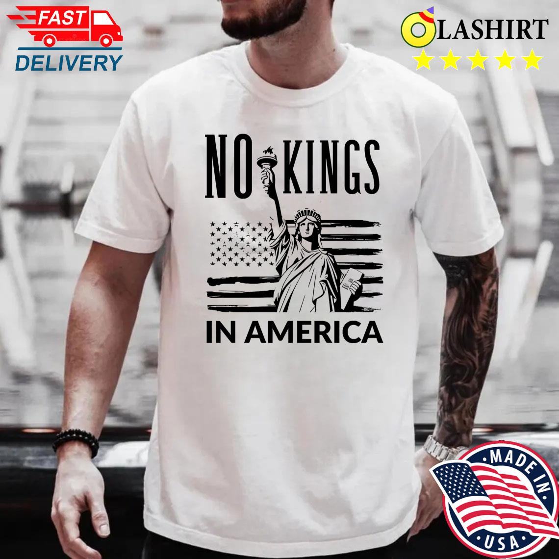 No Kings In America Statue Of Liberty Anti Elon Musk Anti Donald Trump Classic T-shirt