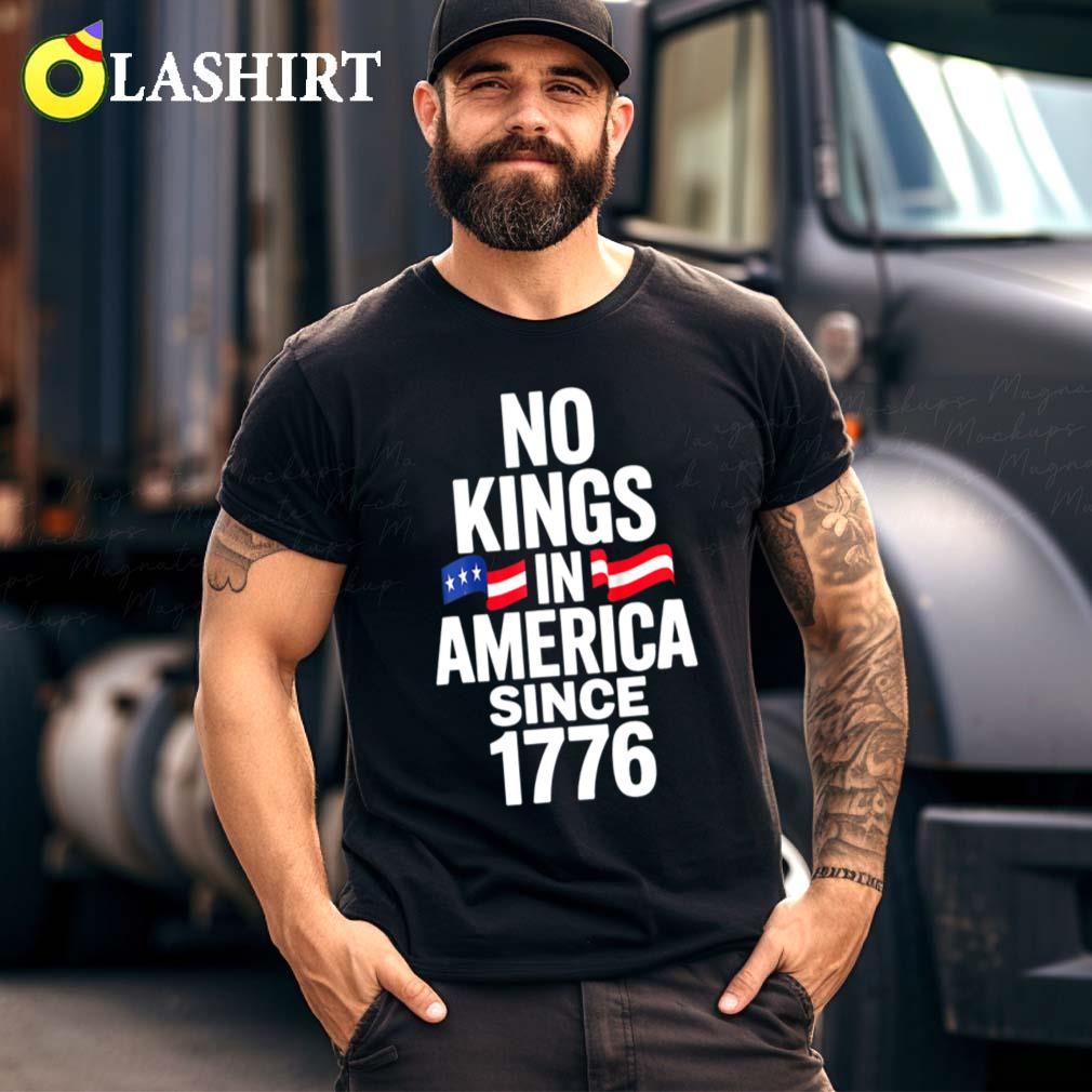 No Kings In America T-shirt, Anti-monarchy American Pride