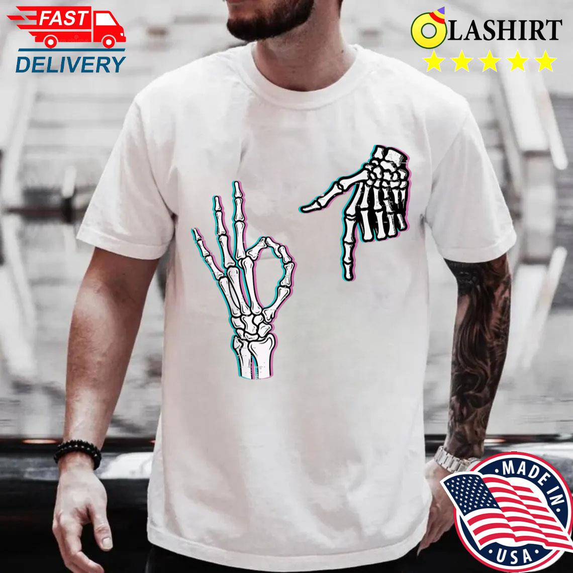 Skeleton 67 Meme Funny Halloween Boys Girls Youth Teen Kids T-shirt