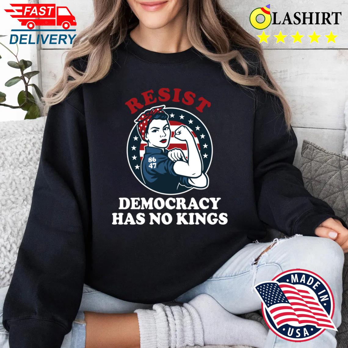 American Revolution Shirt, No Kings In America Statement Tee Sweater Shirt