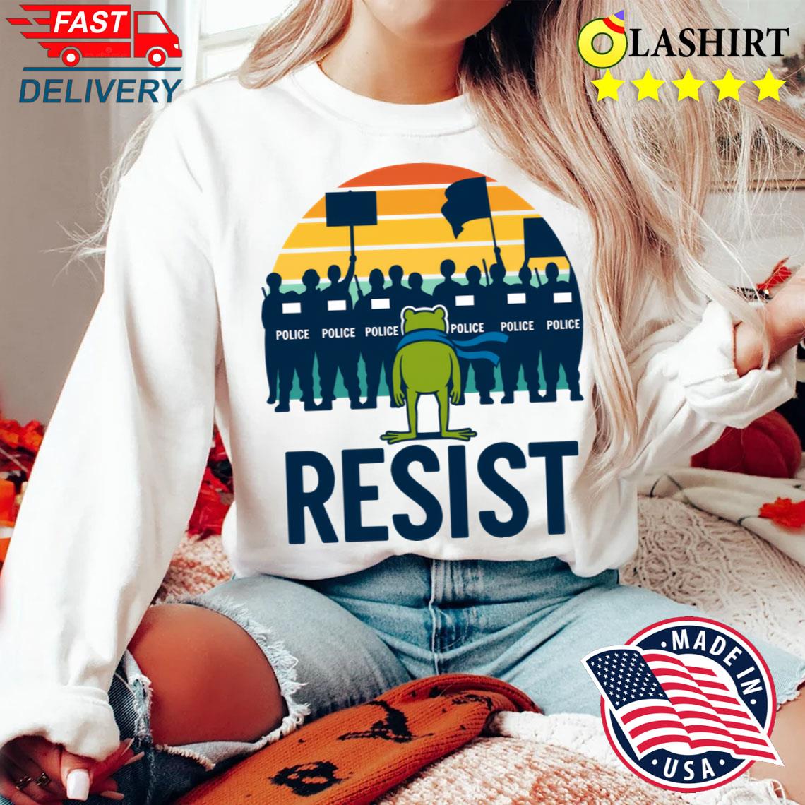 Anti Fascism Rage Against The Machine Portland Frog T-shirt Sweater Shirt