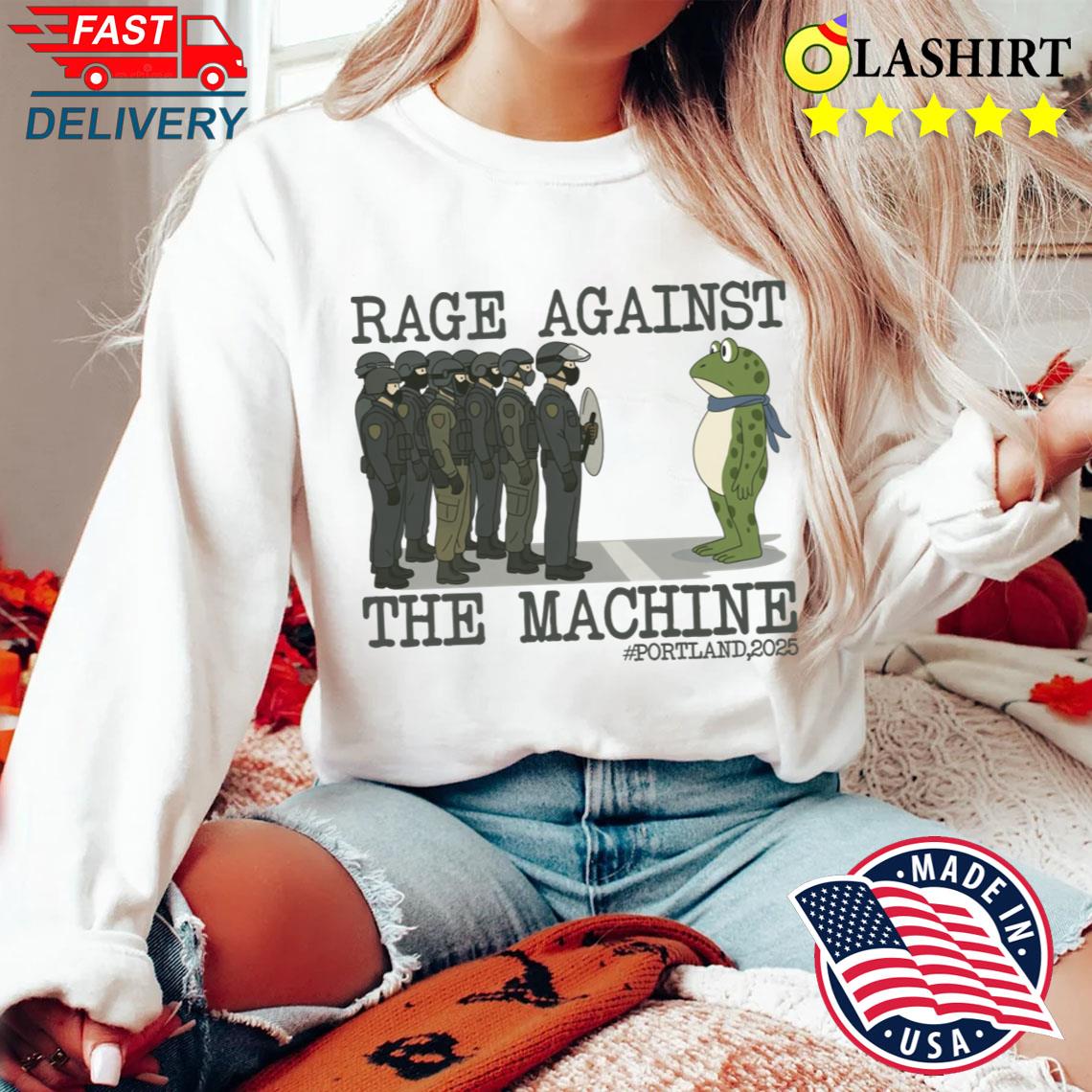 Anti Trump Portland Freedom Frog Anti Ice T-shirt Sweater Shirt