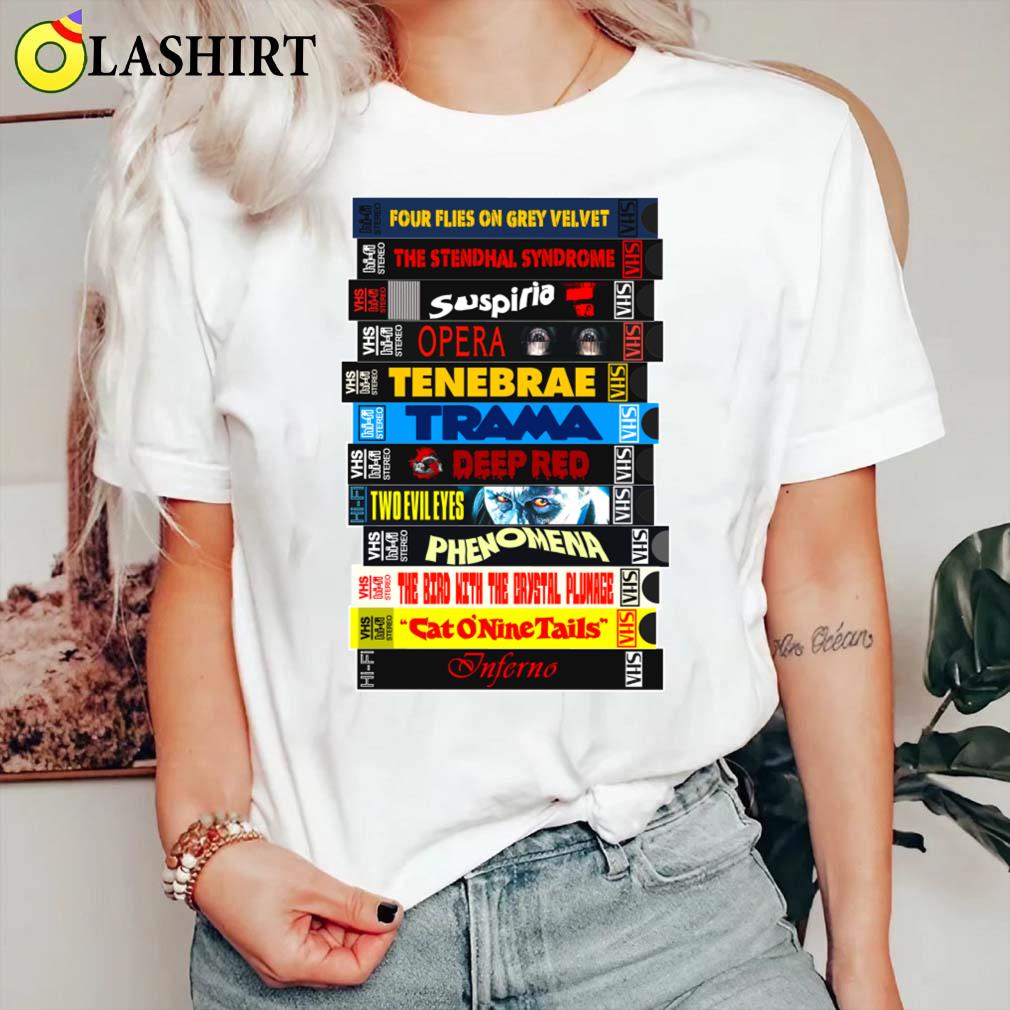 Dario Argento Vhs Movies Stack T-shirt Classic Shirt