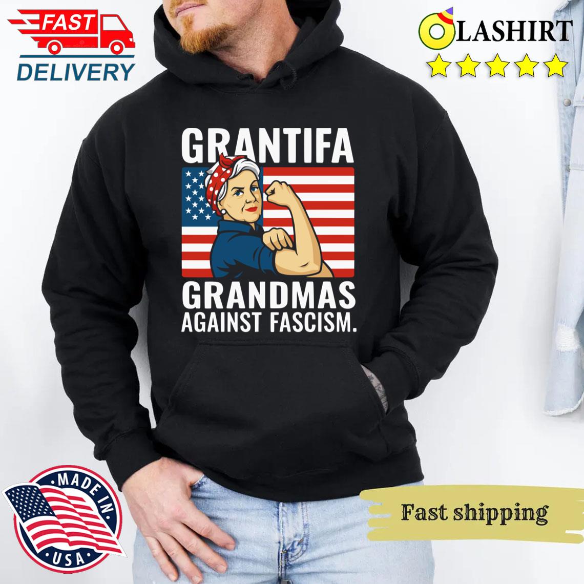 Grantifa Grandmas Against Fascism T-shirt Unisex Hoodie