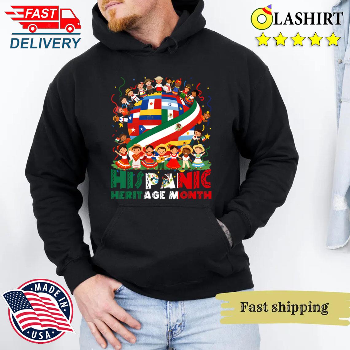 Hispanic Heritage Month Mexico All Latin T-shirt Unisex Hoodie