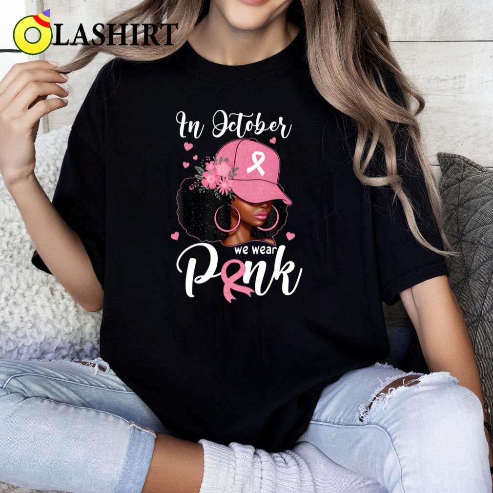In October Pink Breast Black T-shirt Classic Shirt