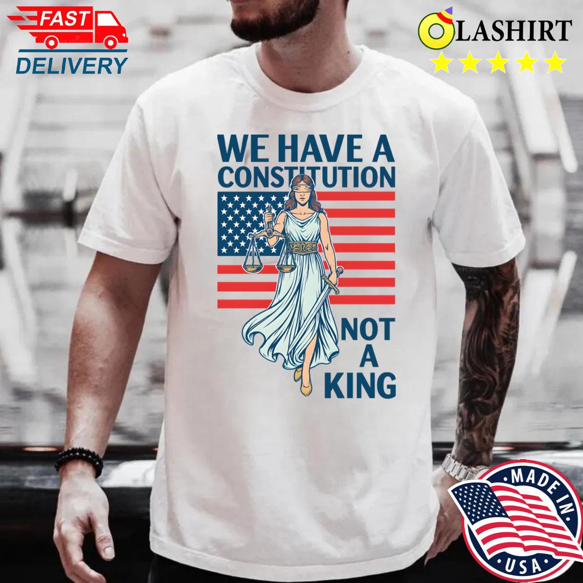 Patriotic Usa Shirt, No Kings In America Graphic T-shirt