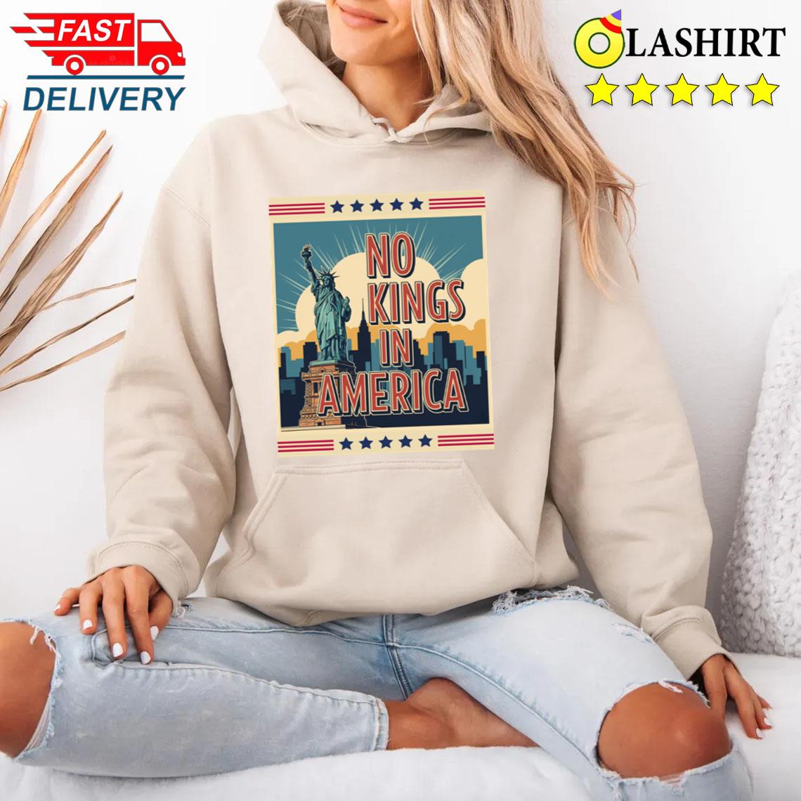 No Kings In America Liberty Design Unisex Hoodie