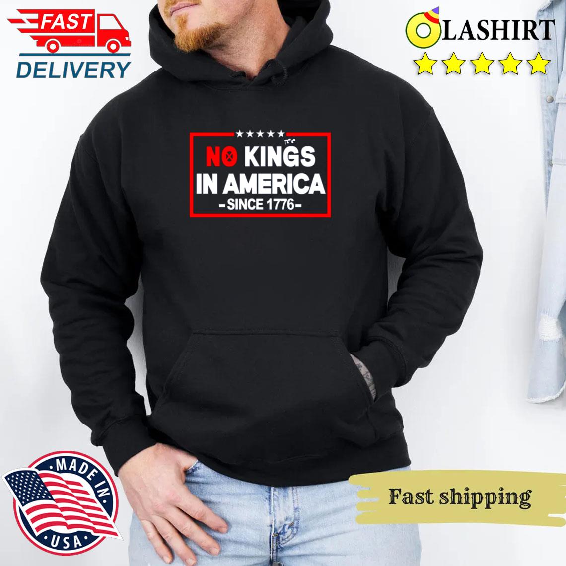 No Kings In America, Pro Democracy Resistance Tee Unisex Hoodie