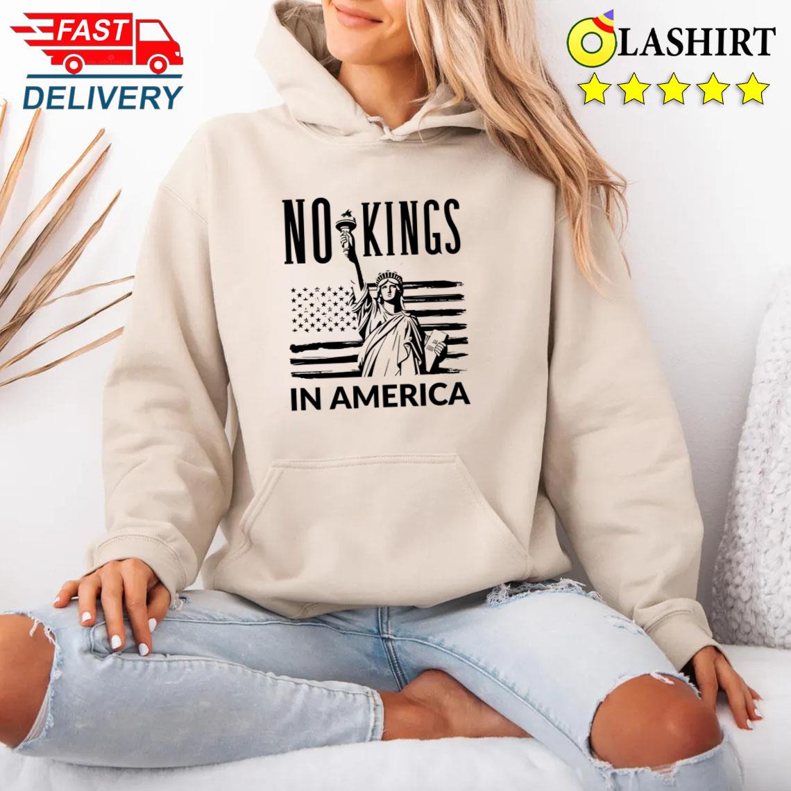 No Kings In America Statue Of Liberty Anti Elon Musk Anti Donald Trump Classic T-shirt Unisex Hoodie