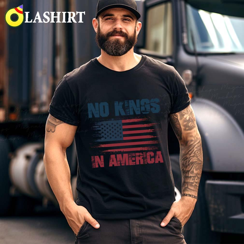No Kings In America Tee, Patriotic Usa Shirt For Men Shirt Best Sale