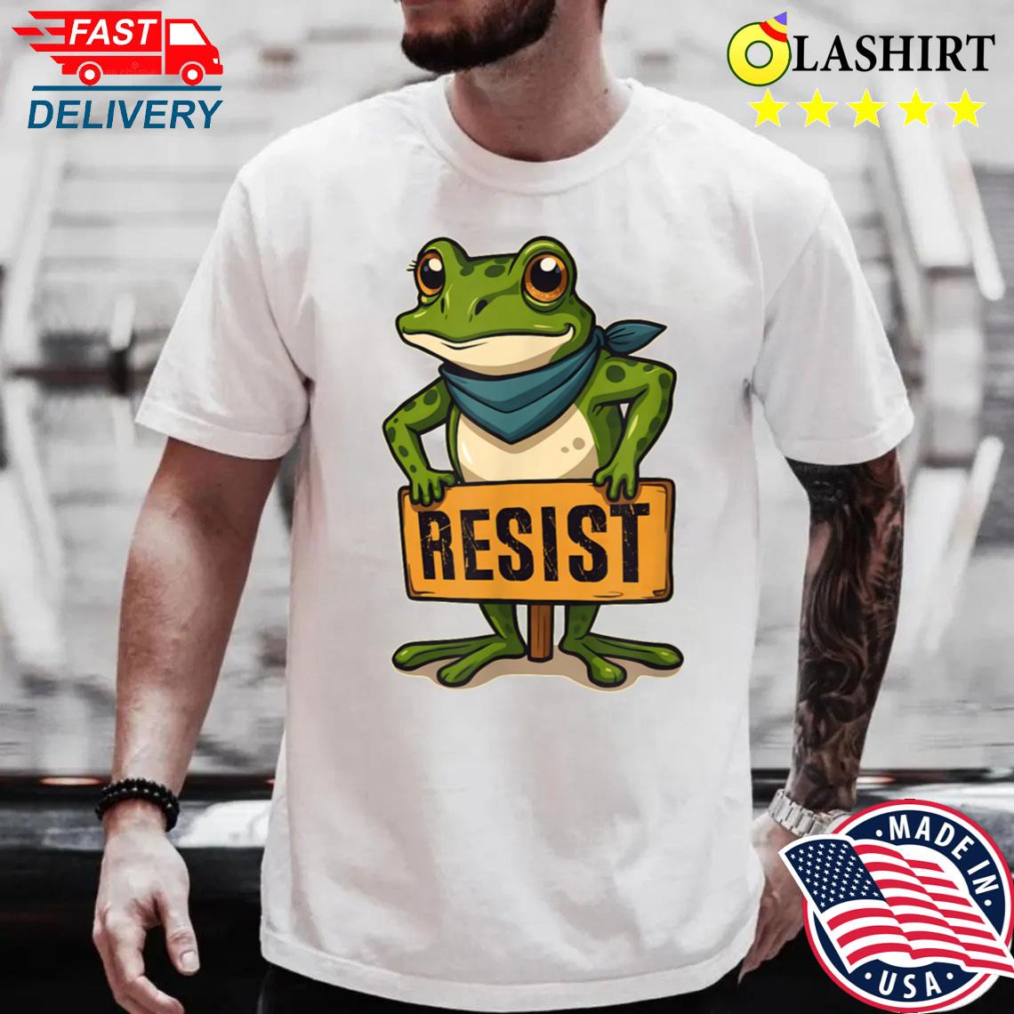 Portland 2025 Resist Portland Frog Protest T-shirt Best Sale