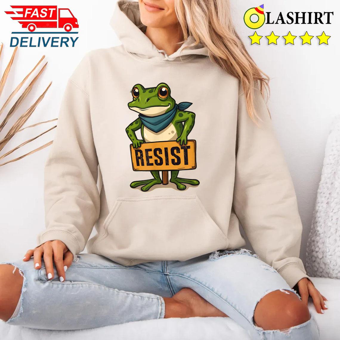Portland 2025 Resist Portland Frog Protest T-shirt Unisex Hoodie