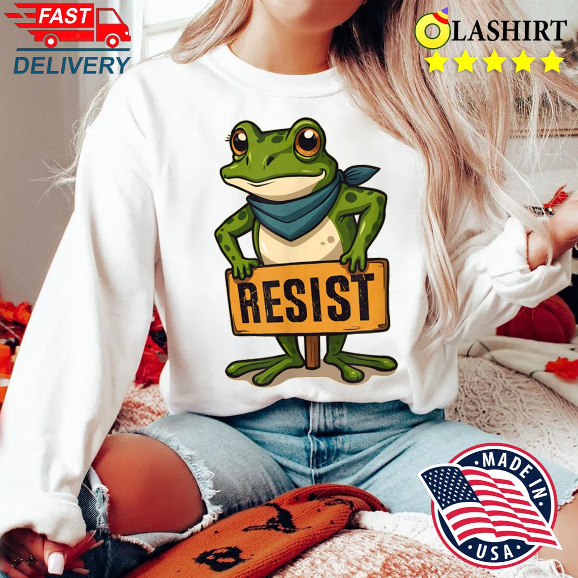 Portland 2025 Resist Portland Frog Protest T-shirt Sweater Shirt