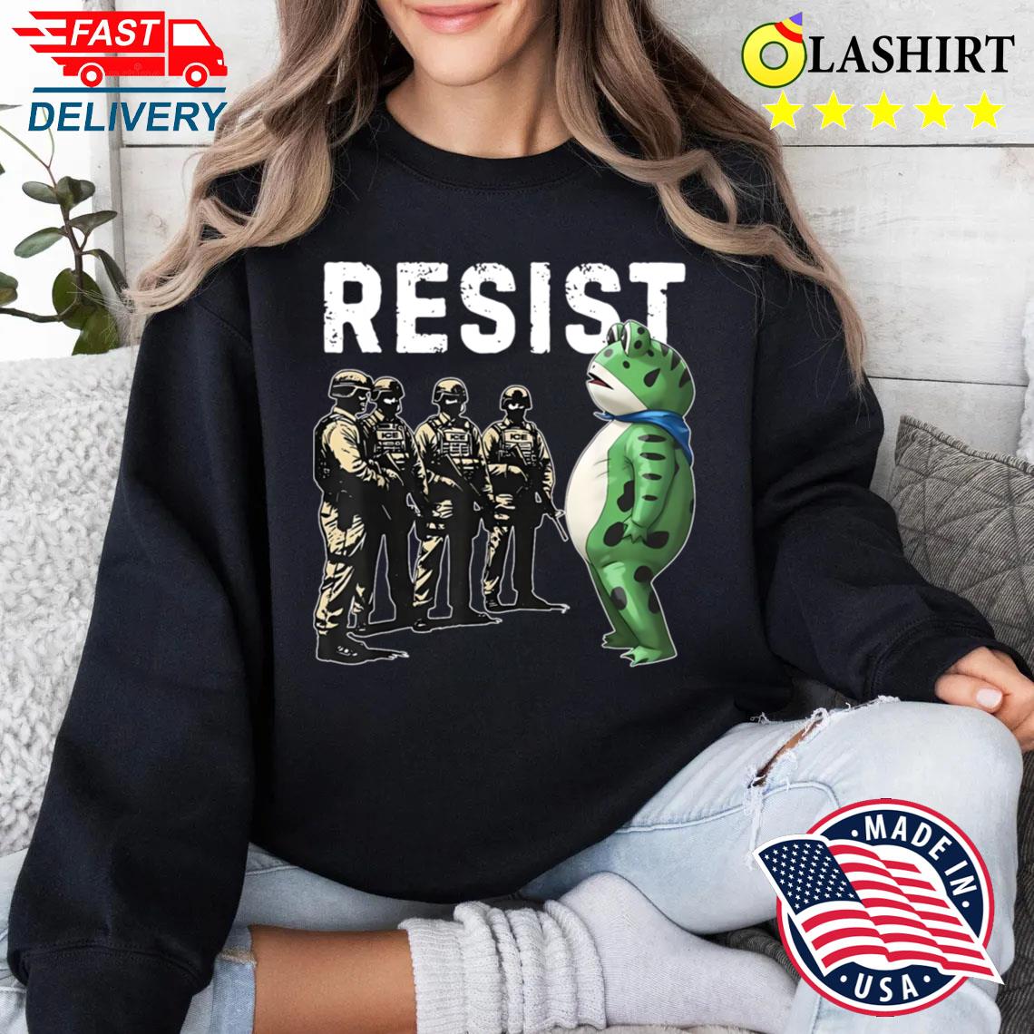 Portland Frog Resist Protest T-shirt Sweater Shirt