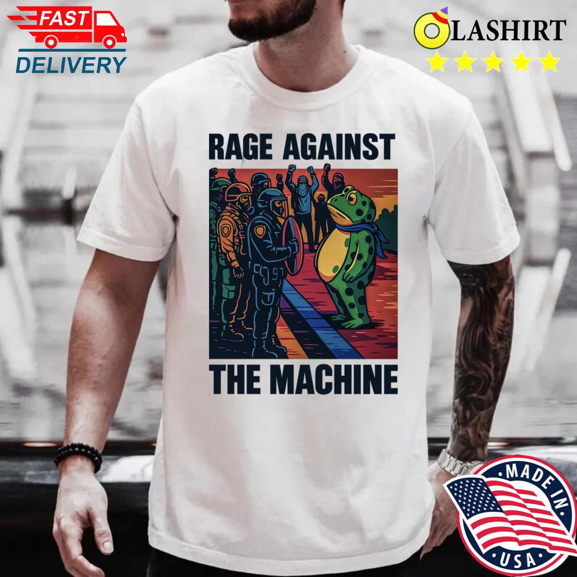 Rage Against The Machine Portland Frog Anti Trump M8600 T-shirt Best Sale