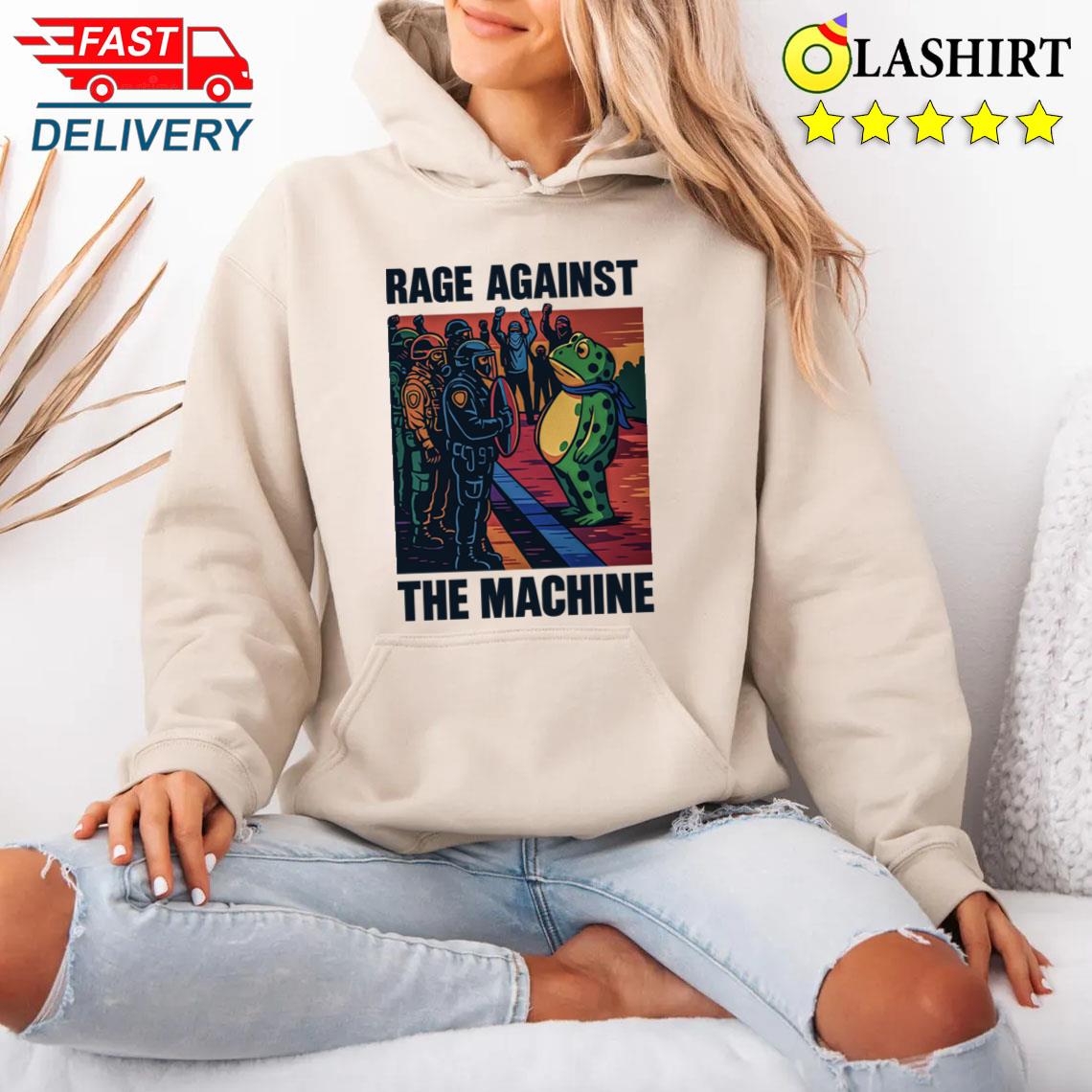 Rage Against The Machine Portland Frog Anti Trump M8600 T-shirt Unisex Hoodie
