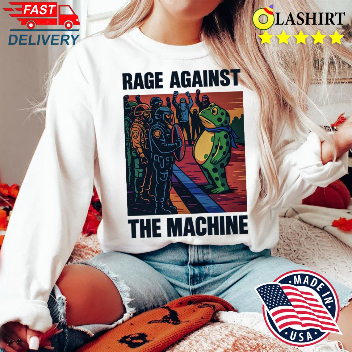 Rage Against The Machine Portland Frog Anti Trump M8600 T-shirt Sweater Shirt
