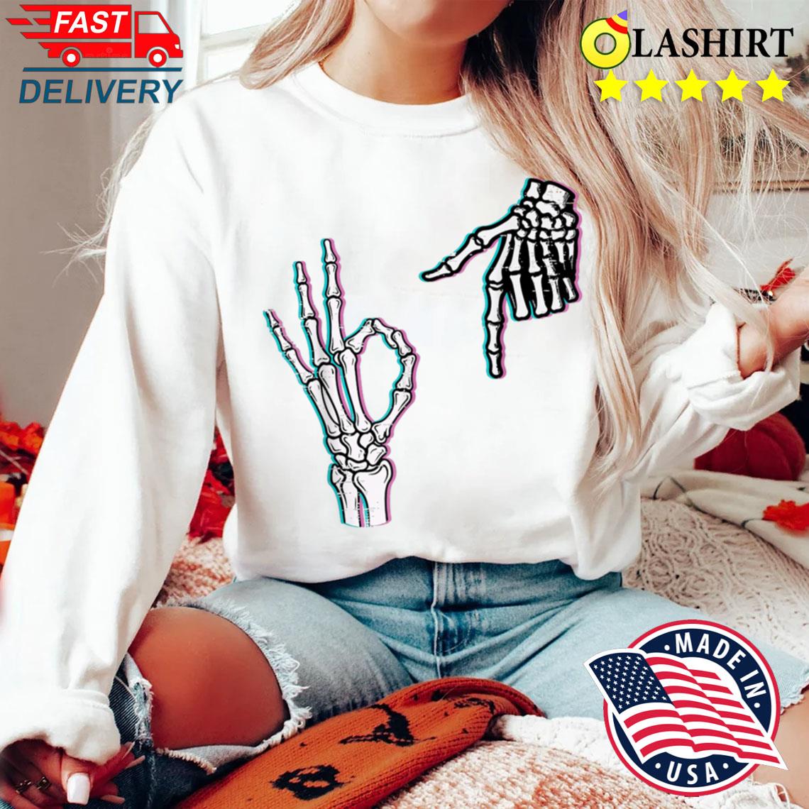 Skeleton 67 Meme Funny Halloween Boys Girls Youth Teen Kids T-shirt Sweater Shirt