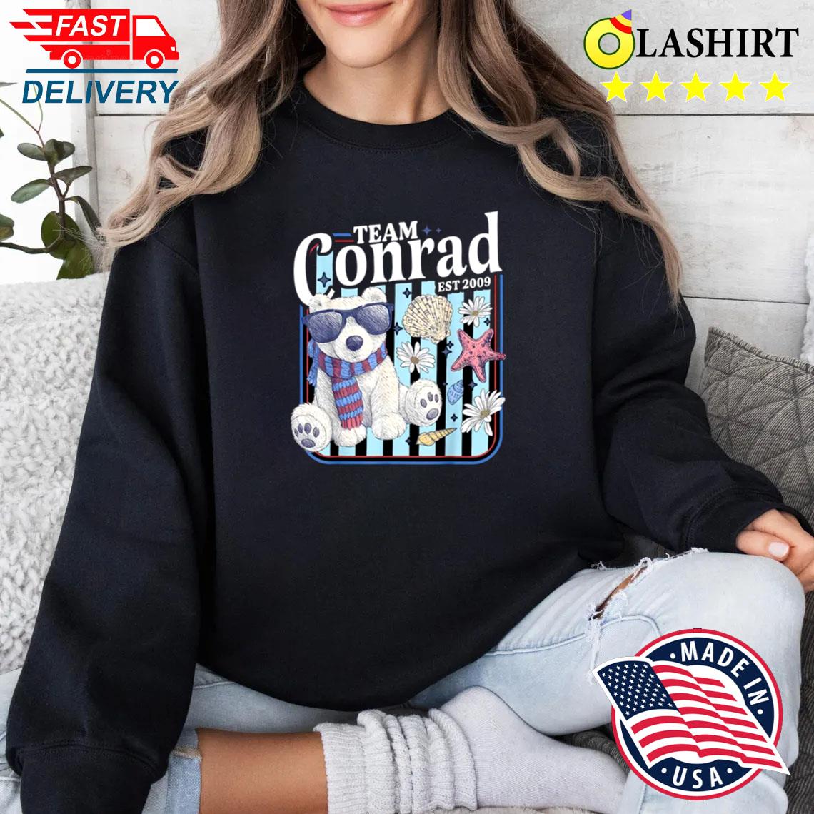 Team Conrad Junior Mint Bear Shirt, Cousins Beach Shirt Sweater Shirt