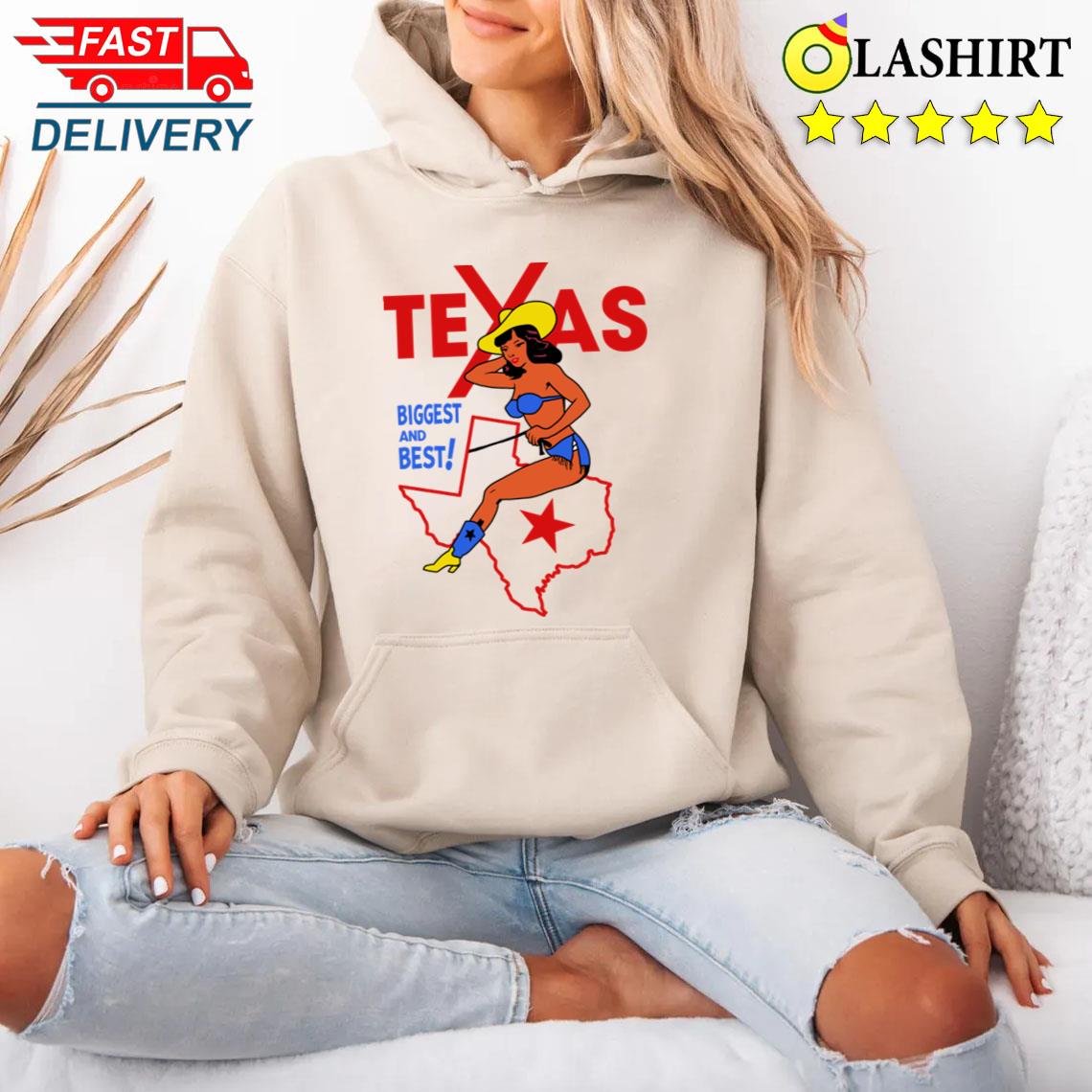 Texas Vintage Western Cowgirl Travel Souvenir T-shirt Unisex Hoodie
