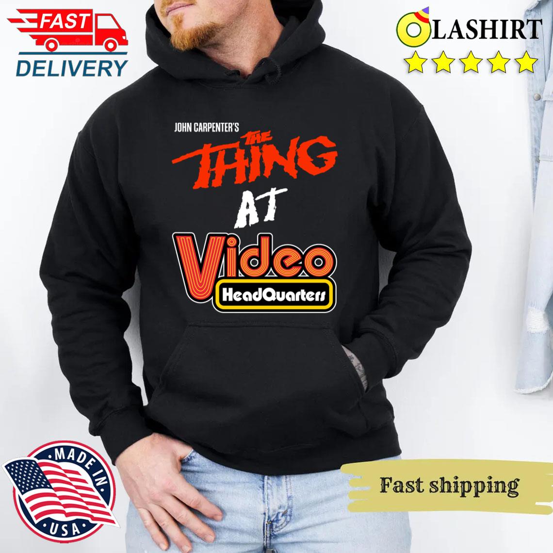 The Thing At Video Headquarters 80s Style Video Rental T-shirt Unisex Hoodie