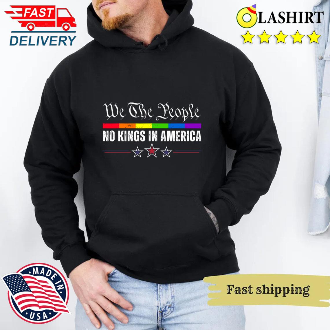 Usa No Kings In America T-shirt, American Freedom Apparel Unisex Hoodie