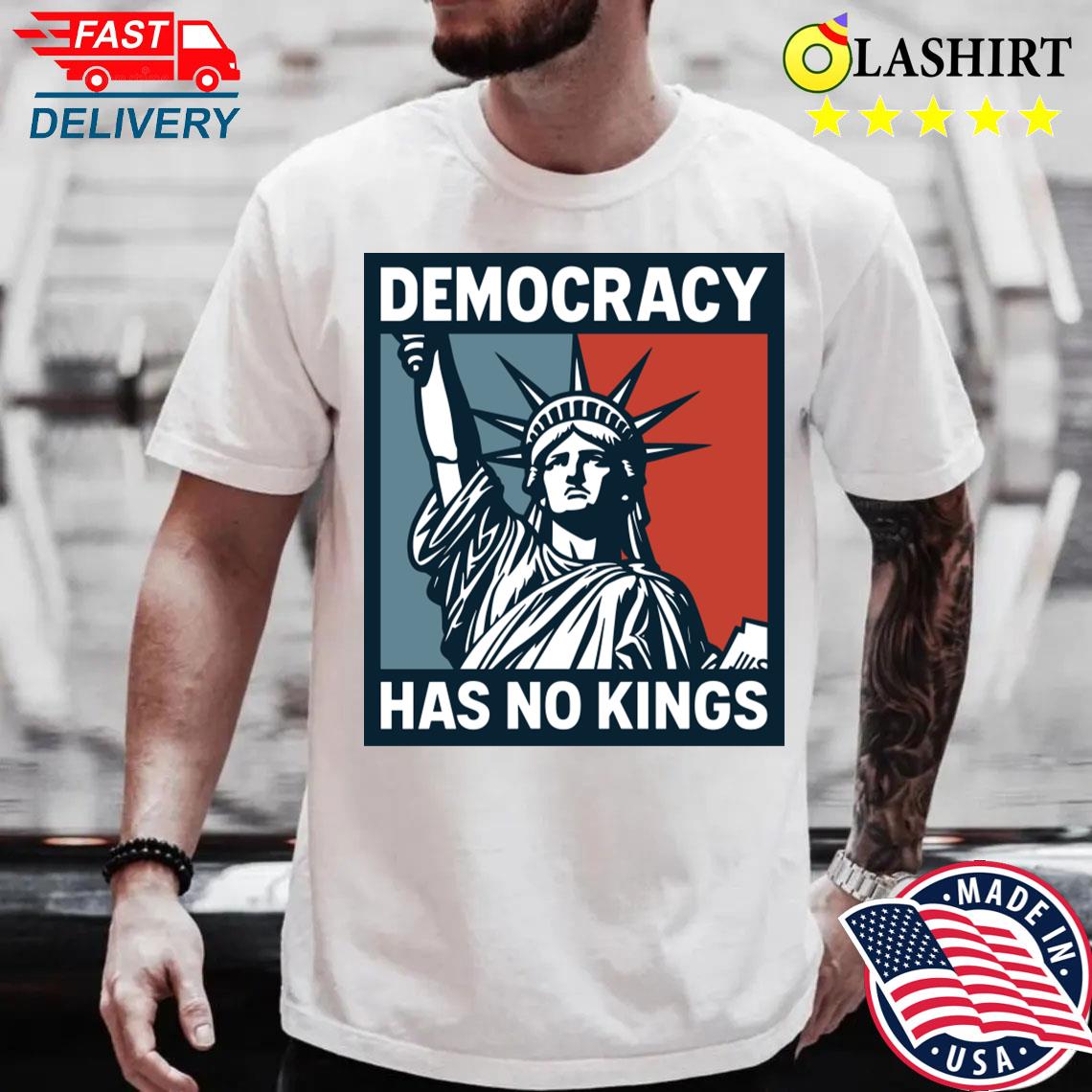 Usa Independence Tee, No Kings In America Freedom Graphic