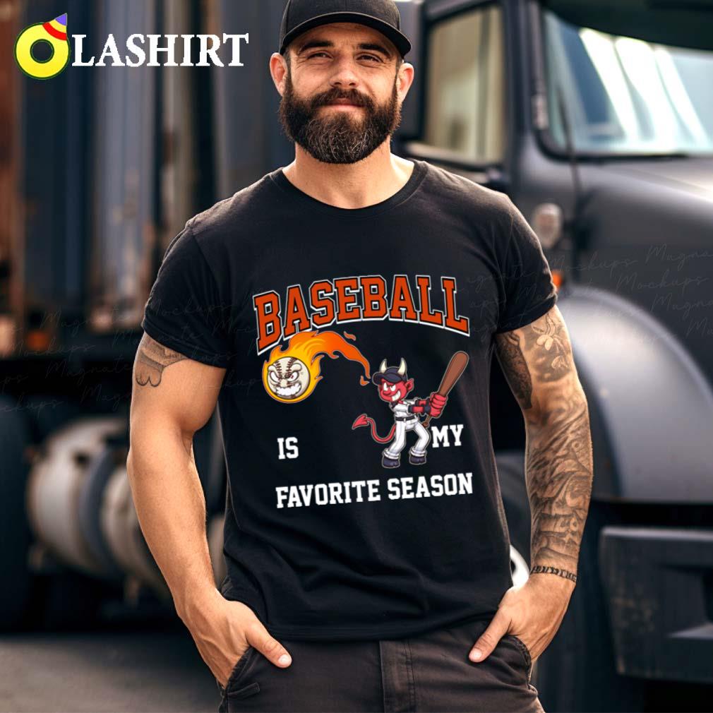 Baseball Is My Favorite Season Cartoon T-shirt
