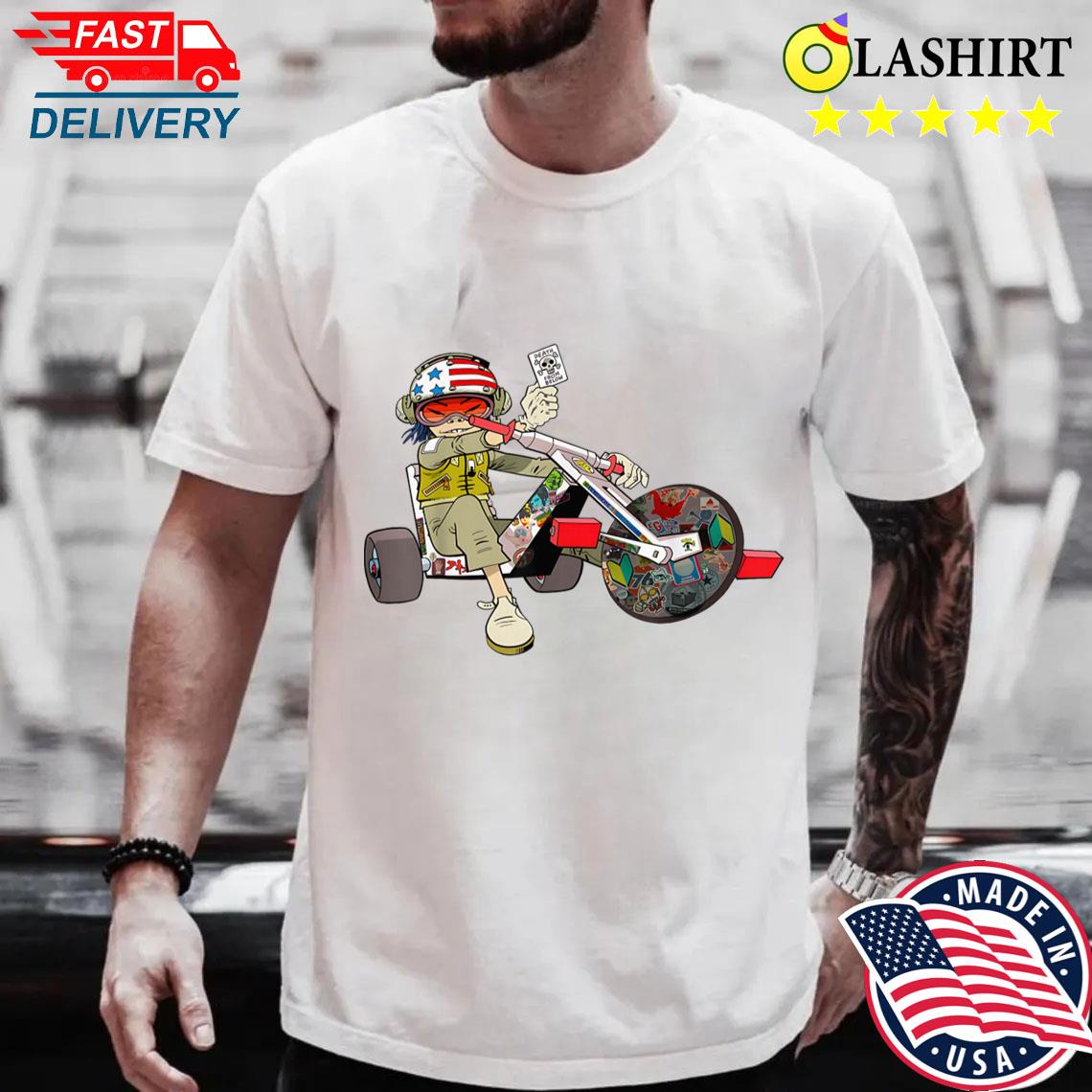 Gorillaz Men's Noodles Trike T-shirt Best Sale Gorillaz Men's Noodles Trike T-shirt Best Sale