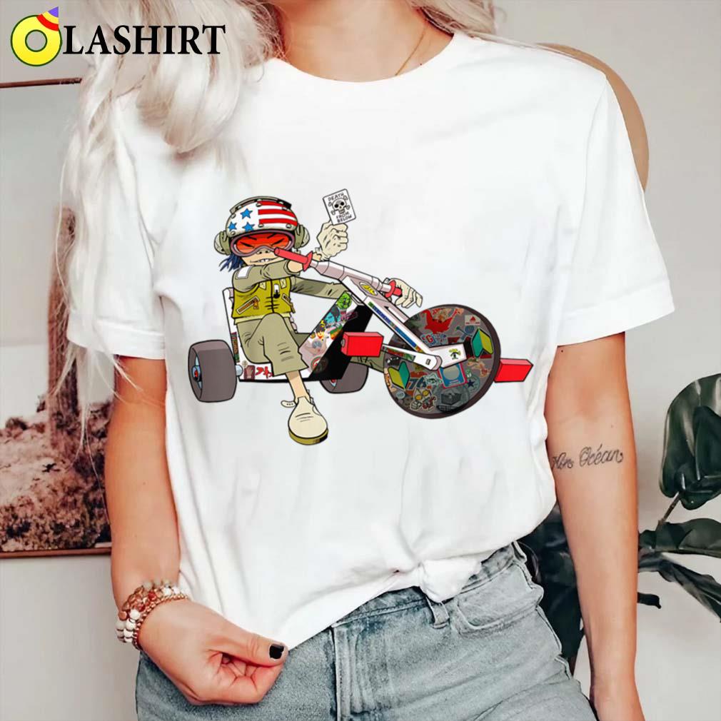 Gorillaz Men's Noodles Trike T-shirt Classic Shirt Gorillaz Men's Noodles Trike T-shirt Classic Shirt
