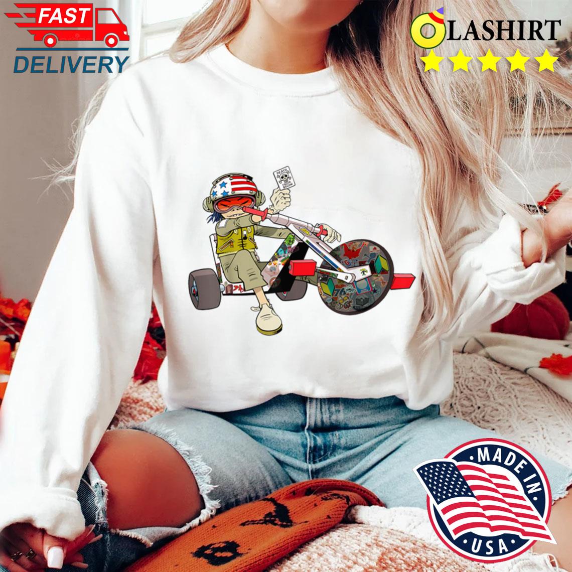 Gorillaz Men's Noodles Trike T-shirt Sweater Shirt Gorillaz Men's Noodles Trike T-shirt Sweater Shirt