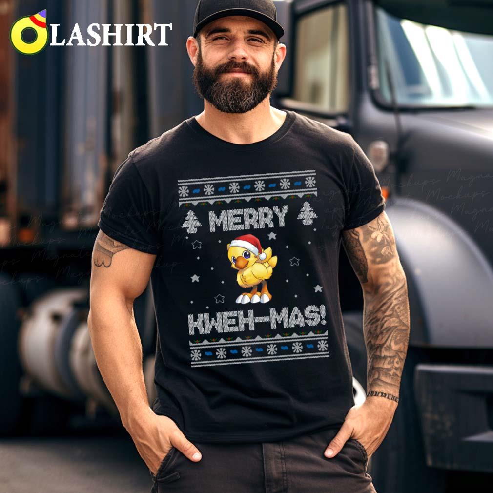 Merry Kwehmas Chocobo T-shirt Best Sale