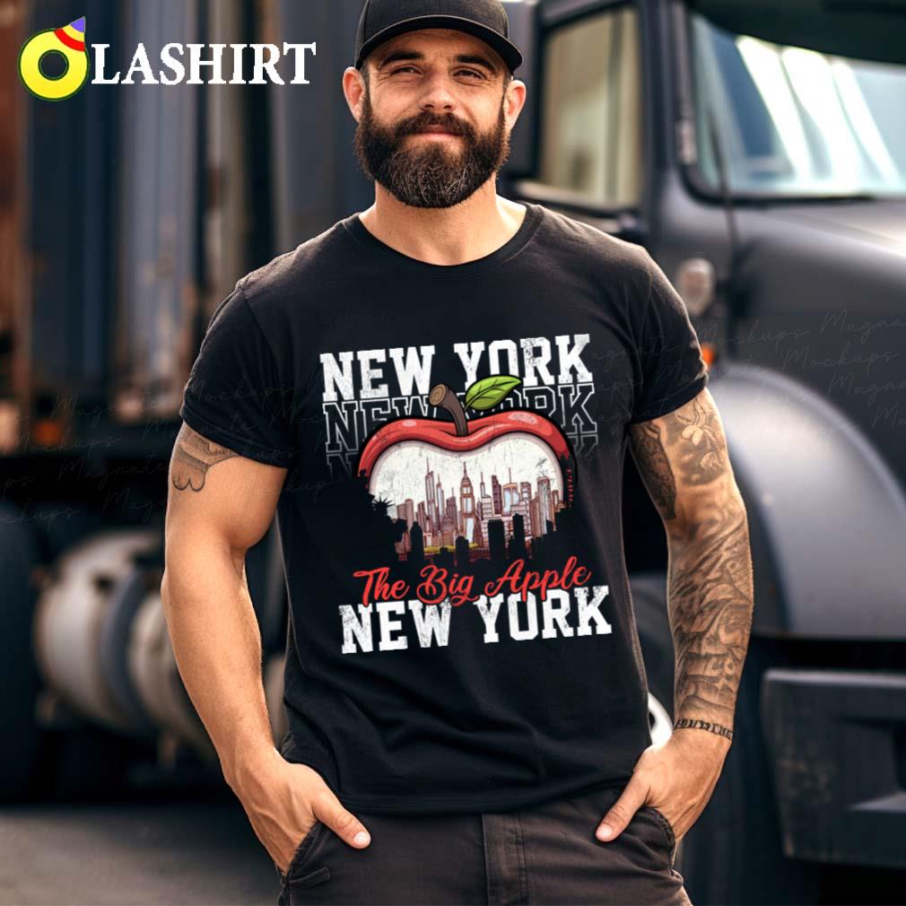 New York The Big Apple Cartoon Cityscape T-shirt Best Sale New York The Big Apple Cartoon Cityscape T-shirt Best Sale