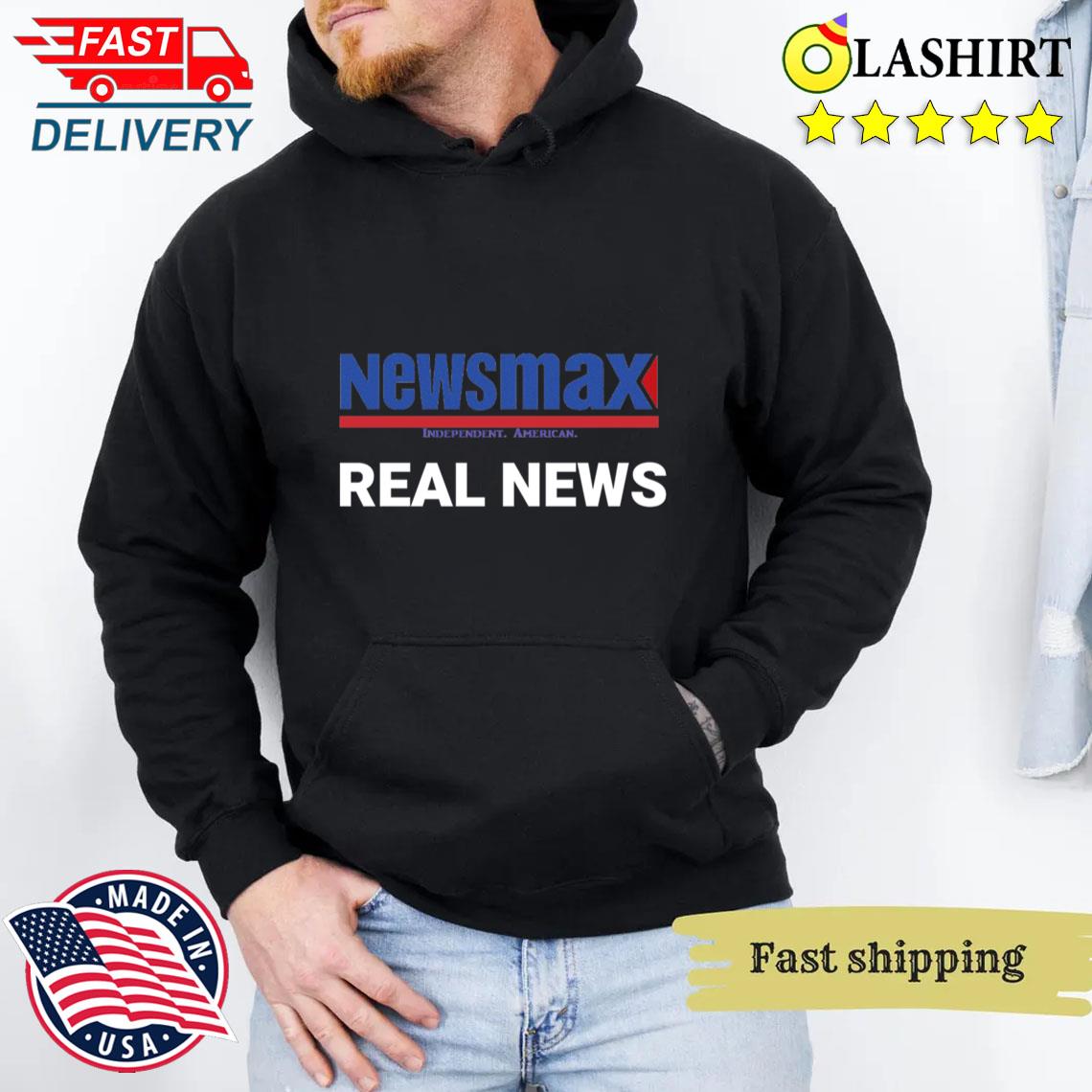 Newsmax Real News T-shirt Unisex Hoodie